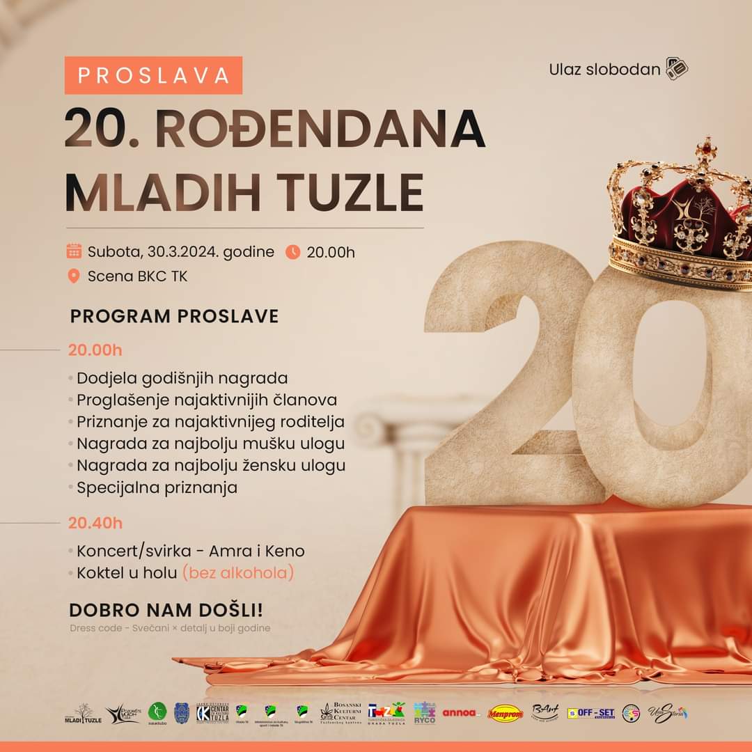 Završna svečanost proslave 20. Dana Mladih Tuzle
